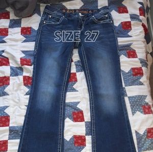 New Size 27 Rock Revival Boot Cut Dark Blue Jeans